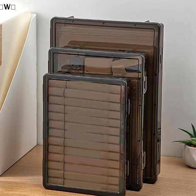 ieniaW Parque1 Dokumenten-Organizer-Box für A4 Dokumente und Zertifikate, staubdichte Aufbewahrungsbox mit Deckel und Verschluss - Bild 1