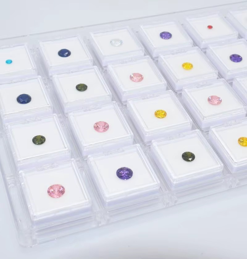 WILLJANE Schmuck-Edelstein-Display-Aufbewahrungsbox aus Glas in Transparent, Vitrine mit Deckel und Organizer-Tablett - Bild 3