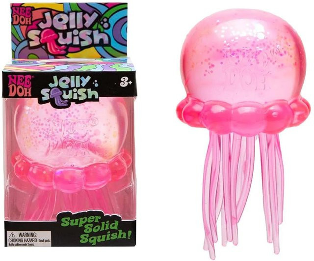 Needoh Fuzz Ball Quallen-Squishy, rosa - Bild 1