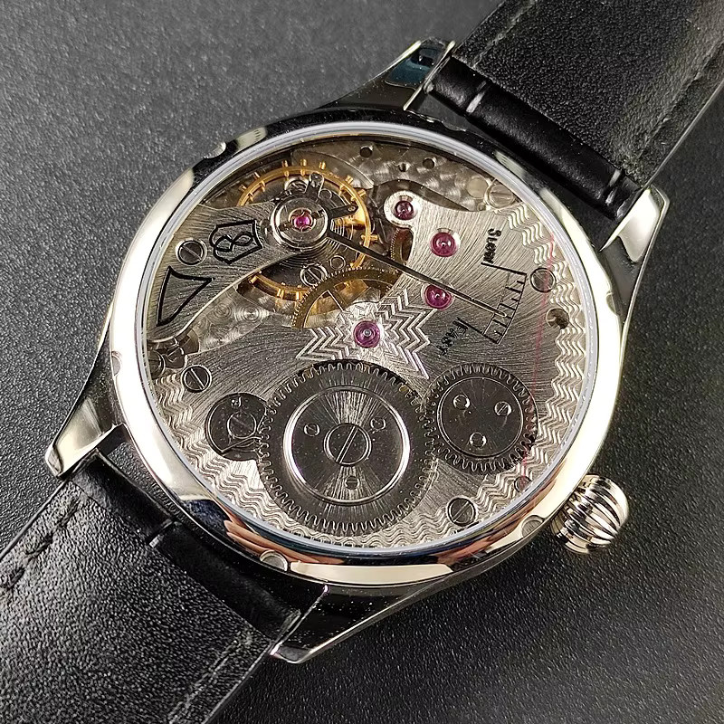 VaKuy Armbanduhr, Handaufzug, Blau, Edelstahl, Leder, Herren - Bild 2