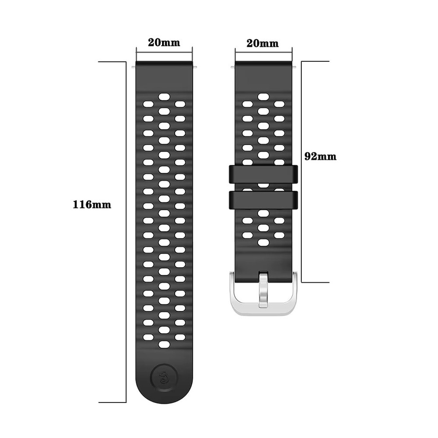 Amazfit Uhrenarmband Silikon, 20 mm, Unisex - Bild 2