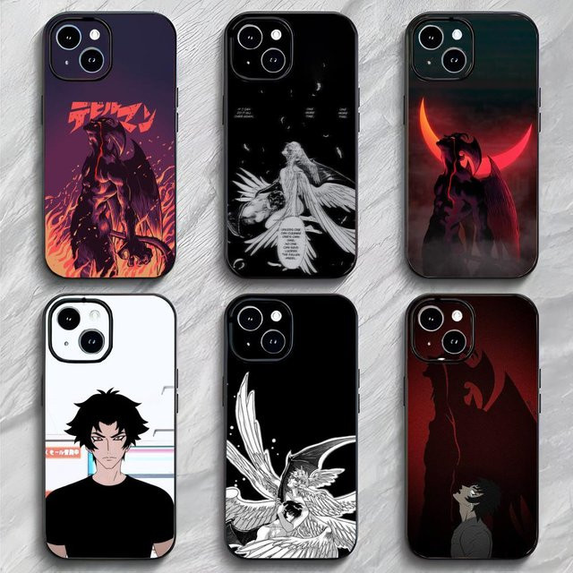 D-Devilman C-Crybaby Handyhülle Schwarz Matt Stoßfest für iPhone 17 16 15 14 Pro Max - Bild 1