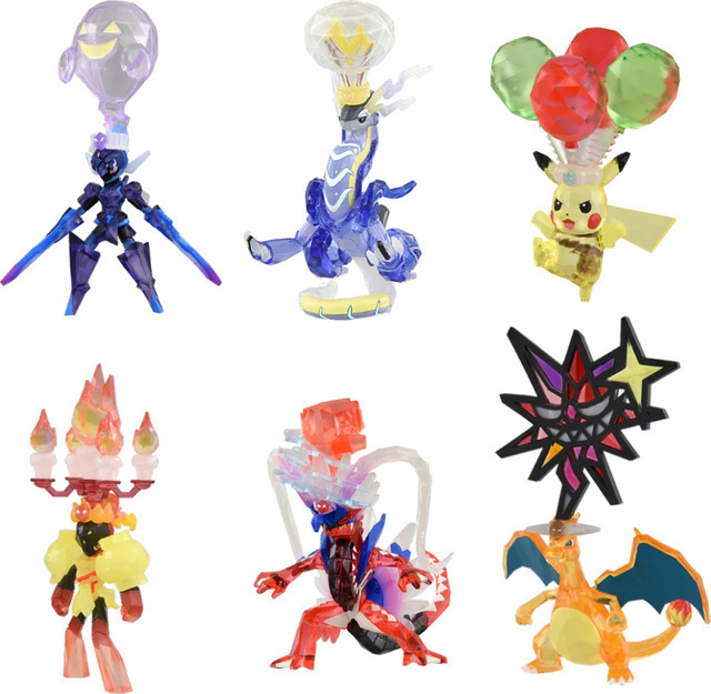 TAKARA TOMY Pokemon Terastal Miraidon Koraidon Ceruledge Armarouge Figuren, Transluzente Modelle, 6-teiliges Set, ab 4 Jahren - Bild 1