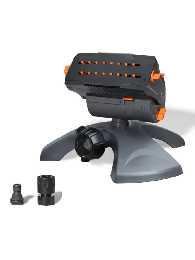 Diivoo Mini oszillierender Rasensprinkler in Schwarz mit 16 Löchern und verstellbarer Rotation für die Gartenbewässerung - Bild 7