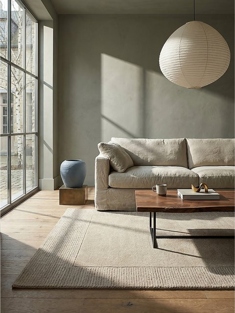 Wollteppich MOLE von Kadima Design in Beige, uni, minimalistisch, B/T: 200 x 290 cm - Bild 1
