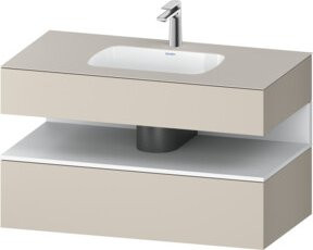 Duravit Qatego Einbauwaschtisch-Möbel-Set in Weiß, B/T/H: 100 x 55 x 60 cm - Bild 1