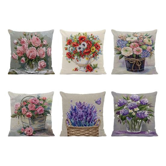 NOHS Cushions Blumen-Kissenbezug mit floralem Design in Multicolour, B/B/B: 45 x 45 x 45 cm - Bild 1