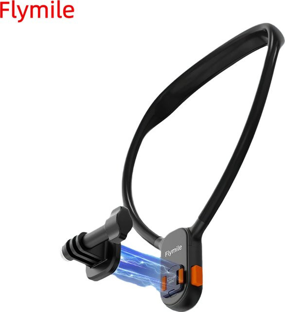 Flymile Magnetische Nacken- und Brusthalterung in Schwarz für DJI Pocket 4, Action 6, Insta360 Ace Pro 2 und GoPro mit Schnellverschluss - Bild 1