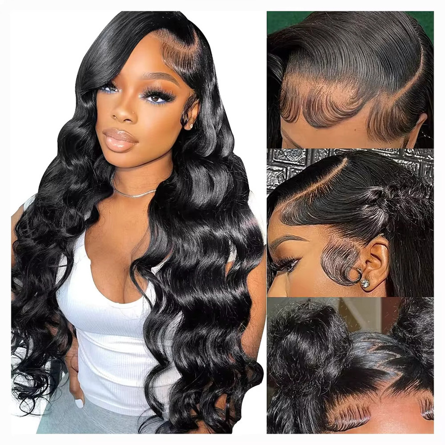 Body Wave Lace Frontal Echthaarperücke, 30-40 Zoll, Brasilianisch, Damen - Bild 2