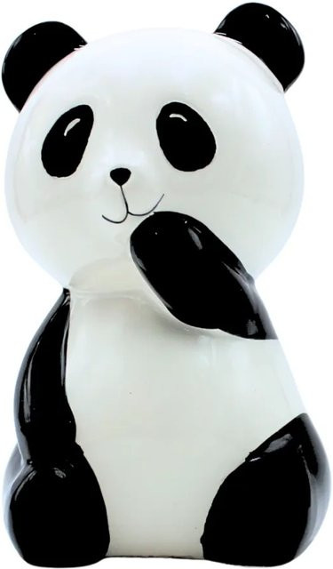Dekohelden24 Sparfigur Dekopanda aus Keramik in Schwarz Weiß, B/T/H: 10 x 10 x 15 cm - Bild 1