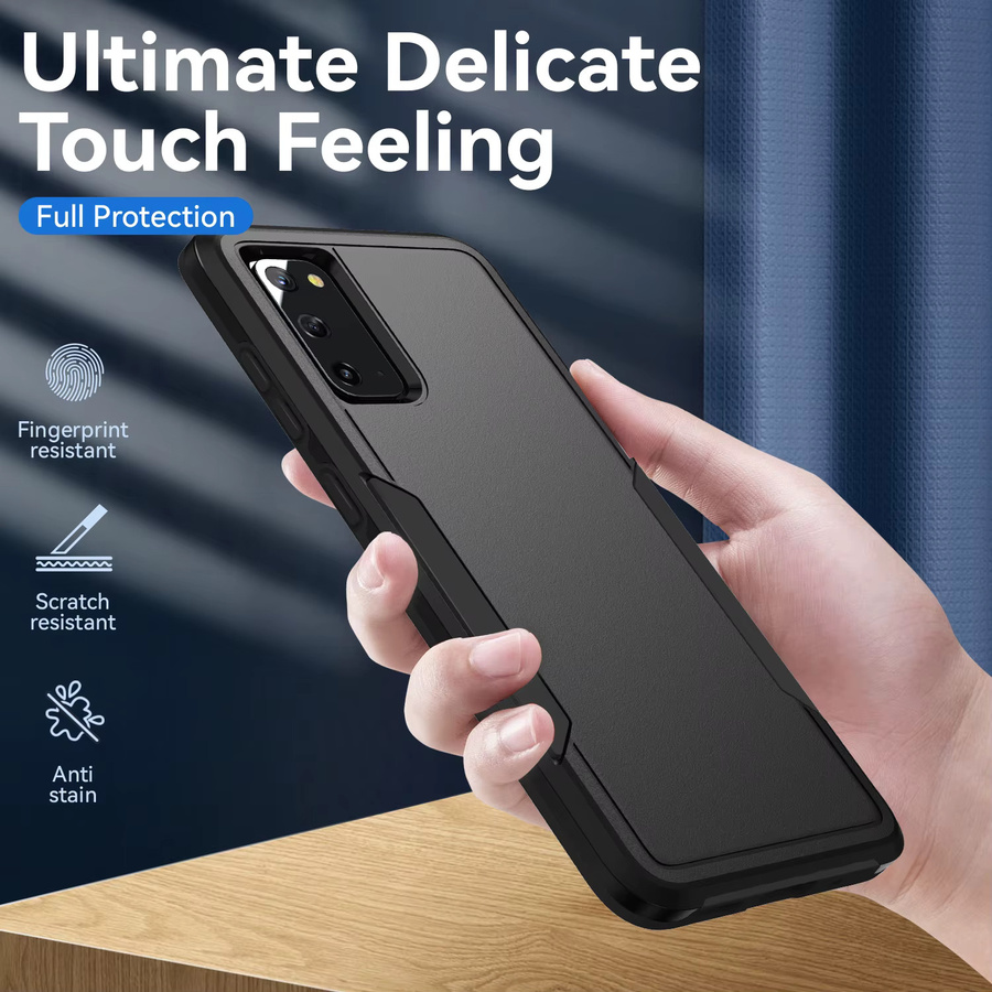 Stoßfeste 2in1 Dual-Schicht Schutzhülle für Samsung Galaxy S10 Plus in Schwarz - Bild 3