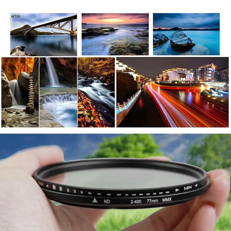 Variabler ND-Filter für deine Kamera, Einstellbarer Neutraldichtefilter ND2-ND400 in Schwarz - Bild 4