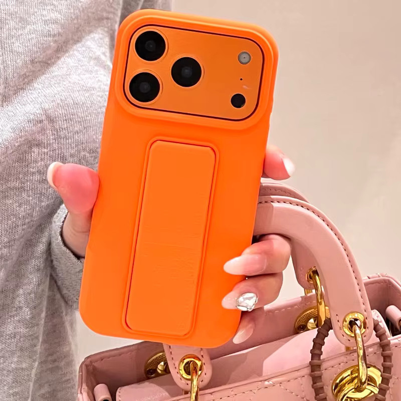Original Liquid Bracket Folding Handyhülle für Apple iPhone 11 bis 17 Pro Max in Grau, stoßfeste und glatte Schutzhülle - Bild 3
