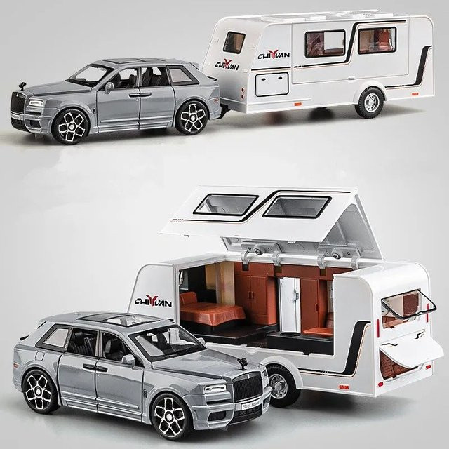 MAKEDA Rolls Royce Cullinan RV, Modellauto, 1:32, Metall, mit Licht und Sound - Bild 1