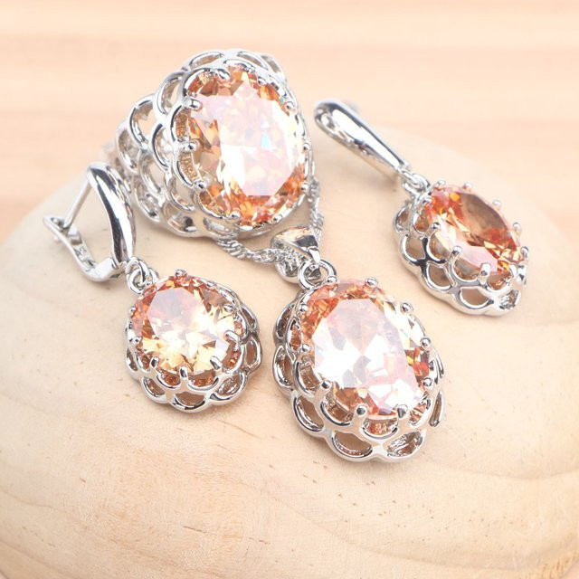 Schmuck-Set 925 Silber, Zirkonia, Damen - Bild 1