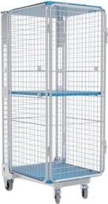 HMH nestainer Anti-Diebstahl ADB 1600 KU Kunststoff Silber/Blau B/T: 73,0 x 87,0 cm 5-seitig komplett - Bild 1