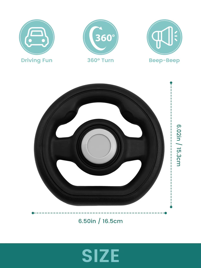 momo&dudu Kinderwagen-Lenkradzubehör, mit Huftönen, 360°-Drehfunktion - Bild 6