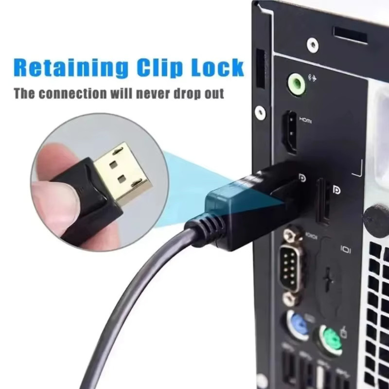 GRWIBEOU DisplayPort zu DVI Konverterkabel Schwarz, Länge: 1,8 m - Bild 4