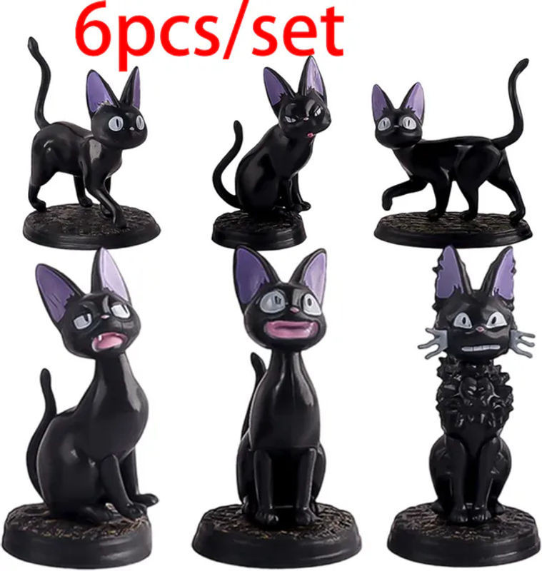 Bandai Jiji Schwarze Katze Figur aus PVC für Fans von Hayao Miyazaki, schwarze Actionfigur als Dekoration und Spielzeug - Bild 1