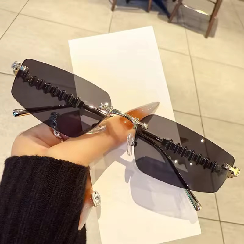 Sumory Sonnenbrille, randlos, quadratisch, Metall, Unisex - Bild 3