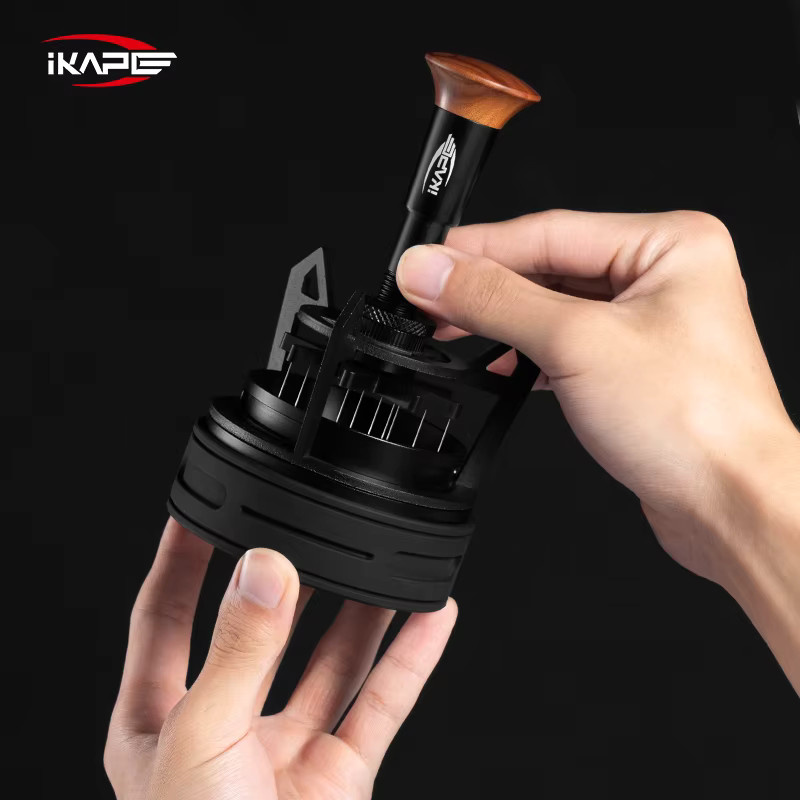 IKAPE V3 Espresso Rotary WDT Kaffeerührer mit Dosiertrichter und Ständer in Schwarz - Bild 6