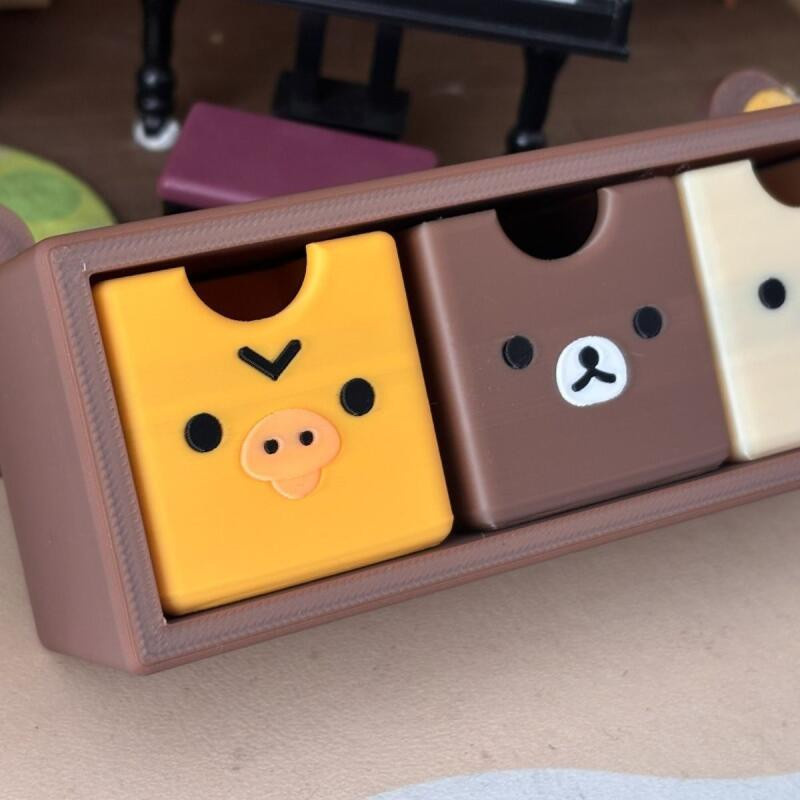 Rilakkuma Schreibtisch-Organizer mit Schubladen in Multicolour zur Aufbewahrung von Schreibwaren und Spielzeug - Bild 4