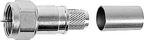 Telegärtner F-Steckverbinder Stecker gerade 75 Ohm in Silber - Bild 1