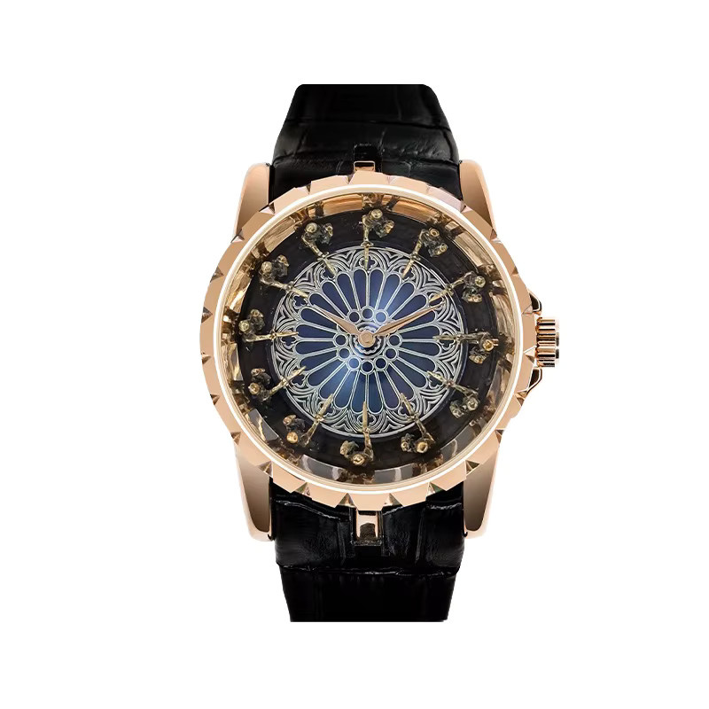 CAROTIF Armbanduhr, Quarz, Edelstahl, Leder, Schwarz, Herren - Bild 5