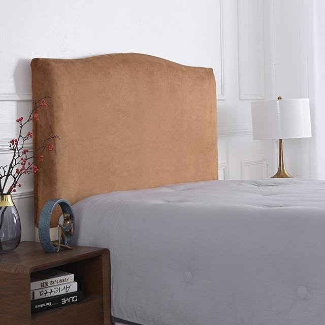 Waschbarer Samt-Kopfteilbezug von Yiran Furniture für Queen-Betten, elastisch und staubdicht, B: 150 cm, H: 65-75 cm - Bild 1
