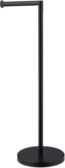 Freistehender Toilettenpapierhalter aus Eisen von Relaxdays in Schwarz, B/T/H: 57 x 21,5 x 16,5 cm - Bild 1