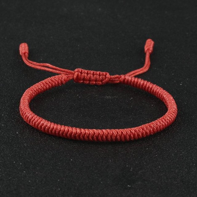 zjy8 Armband, King Kong Knoten, Roter Faden, Rot, Unisex - Bild 1