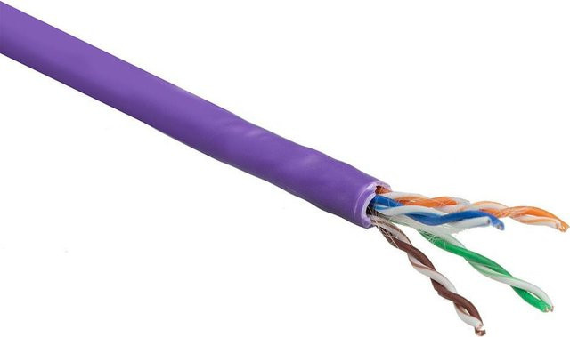 ACT Cat 6 U/UTP Verlegekabel LSZH, CPR Euroklasse DCA, 24AWG, Violett, 305 Meter - Bild 1