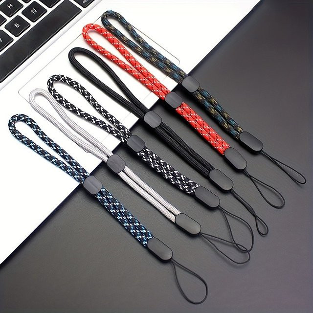 WSSHE USB-C Handy Straps Verstellbares Kurzes Lanyard in Weiß für iPhone und Walkie Talkie - Bild 1