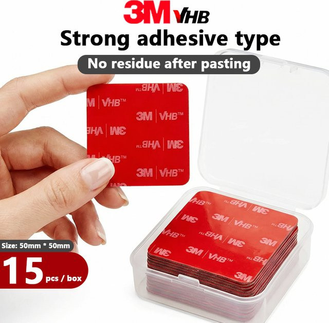 3M VHB doppelseitige Klebefolie rot, 15 Stück pro Box - Bild 1