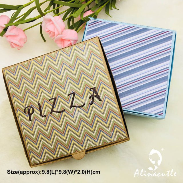 Alinacutle Metall-Stanzform Pizzaschachtel für Scrapbooking und Bastelarbeiten, Mehrfarbig - Bild 1