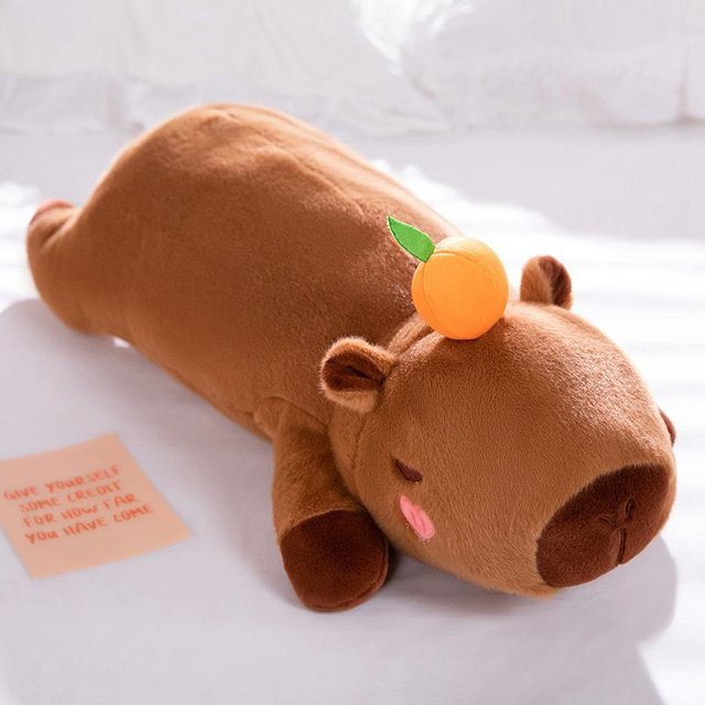Linyi toy Capybara Plüschtier, Engel Flügel Herz, 75-80cm - Bild 1