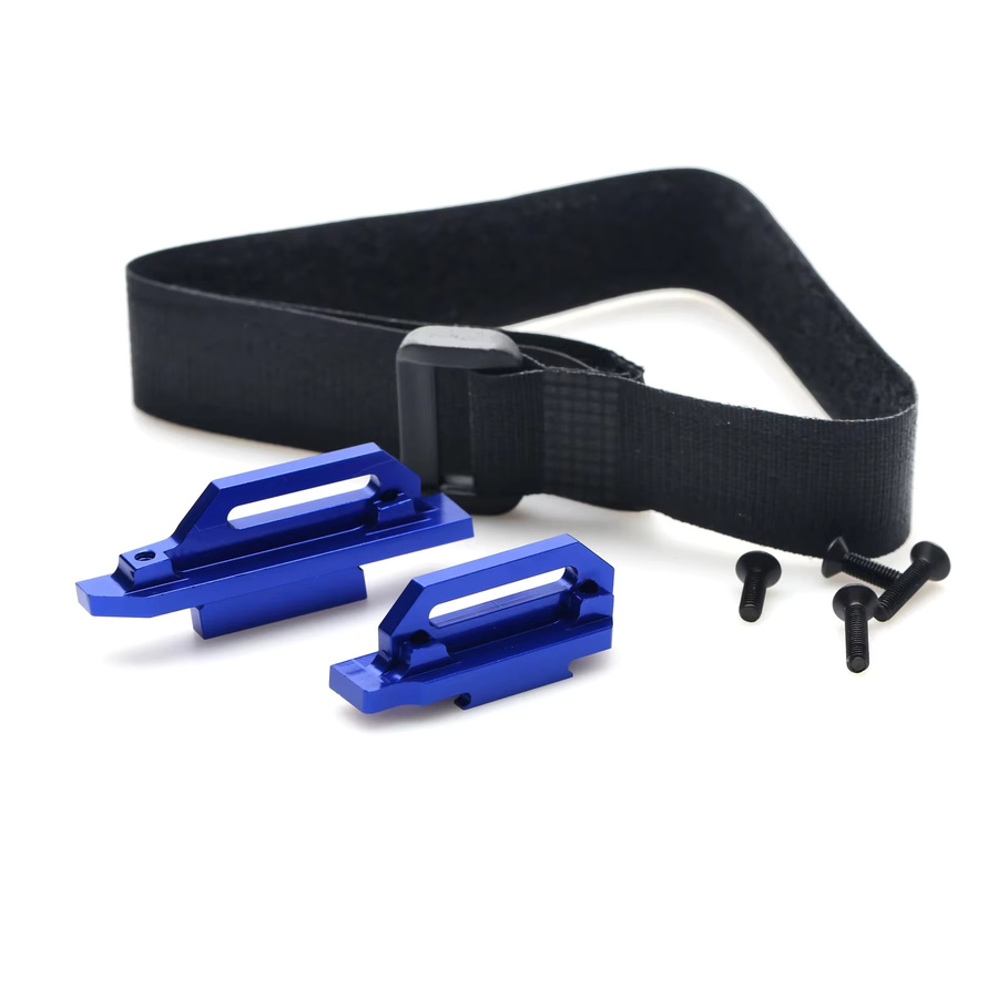 Traxxas Hoher Akku-Halter für Traxxas Slash 4x4 LCG, Zubehör, Blau, Metall - Bild 2