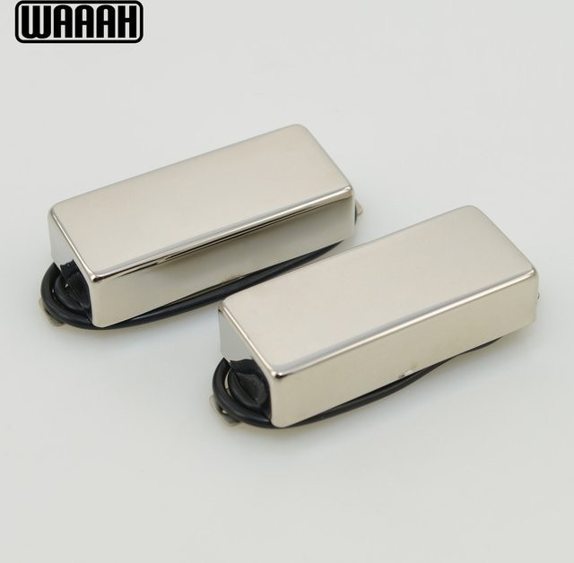 WAAH Alnico 5 Mini Humbucker E-Gitarren-Tonabnehmer-Set mit geschlossener Nickelabdeckung in Silver - Bild 1
