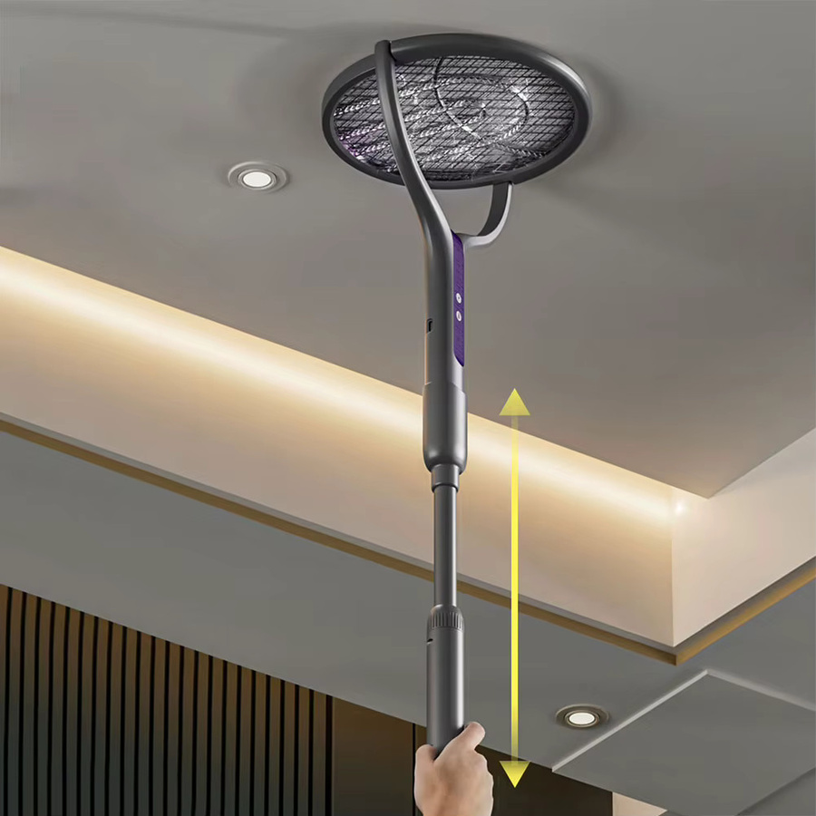ALLOYSEED Rotierender Insektenvernichter mit Aufladefunktion als Mückenschläger und Fliegenkiller mit Lampe für Innen- und Außenbereich - Bild 4