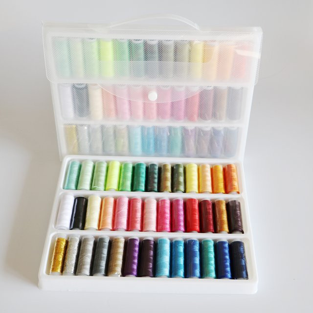 Multicolour Nähgarn Set für Stickerei, Kreuzstich und Stricken mit verschiedenen Farben auf kleinen Spulen - Bild 1