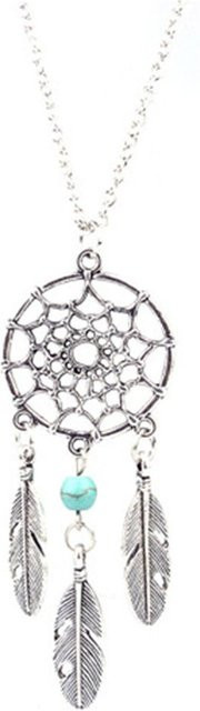 Elenxs Deng Charm Traumfänger Perlen Anhänger, Lange Halskette, White, Unisex - Bild 1