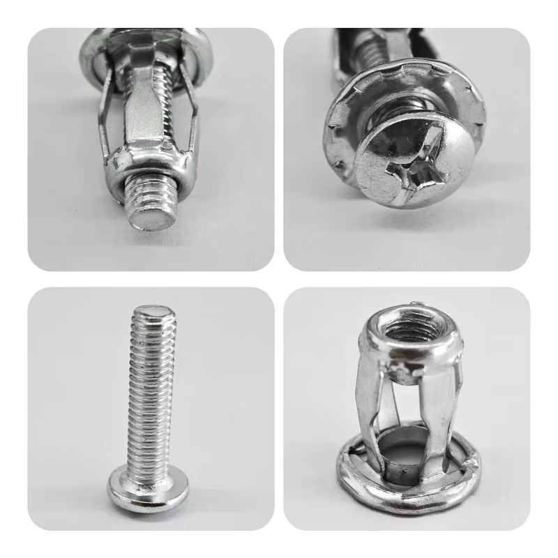Jack Nuts Expansionsbolzen aus Metall in Silber mit Schrauben - Bild 5