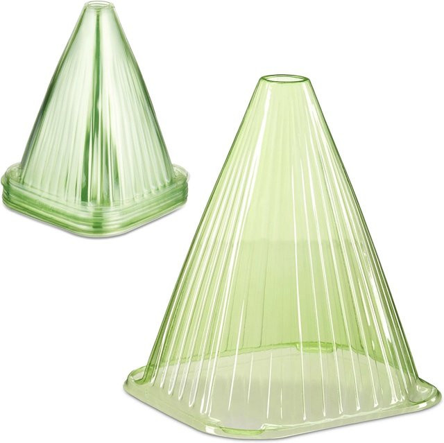 Relaxdays Pflanzenhut 32er Set aus PVC in Hellgrün zur Aufzucht von Gemüsepflanzen, Salaten und Jungpflanzen, B/T/H: 22 x 19 x 19 cm - Bild 1