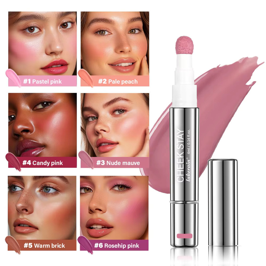 ibcccndc Flüssiger Blush-Stick, 6 Farben, Matt, Unisex - Bild 2