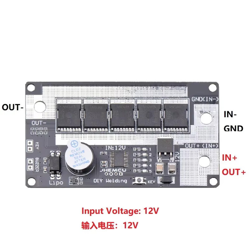RCMOY DIY Tragbare 12V Batterie-Energiespeicher Punktschweißmaschine mit 8-Röhren Hochstromplatte in Gelb - Bild 2