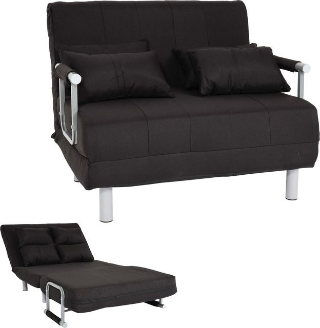 Schlafsessel MCW K29 als Klappsessel und Schlafsofa in Schwarz mit Stoffbezug und Liegefläche 186 x 97 cm - Bild 1