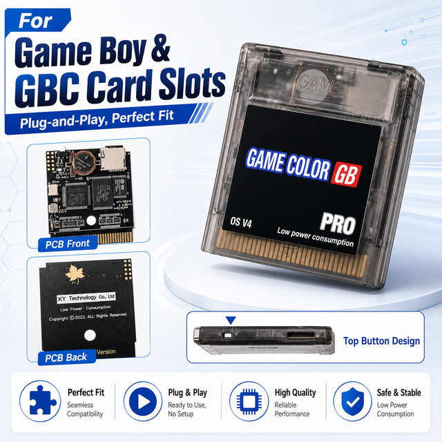 EVERDRIVE Flash-Kartusche mit 8GB Micro-SD-Karte kompatibel mit Game Boy, Game Boy Color und Game Boy Advance inklusive Menü-Rückkehr-Taste - Bild 1