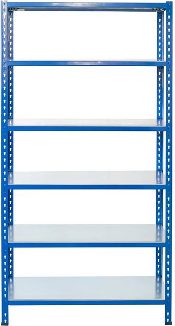AR Shelving Steckregal Blau & Verzinkt mit 6 Böden, Höhe: 250 cm, Breite: 60 cm, Tiefe: 30 cm - Bild 1