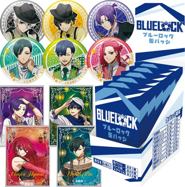 Kayou Blue Lock Blind Box Badge & Collectible Card Set, Metall, Bunt - Bild 1