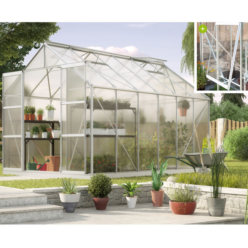 Vitavia Gewächshaus Jupiter 9900 aus Aluminium Eloxiert mit 4 mm Polycarbonat und 9,9 m² Fläche - Bild 4